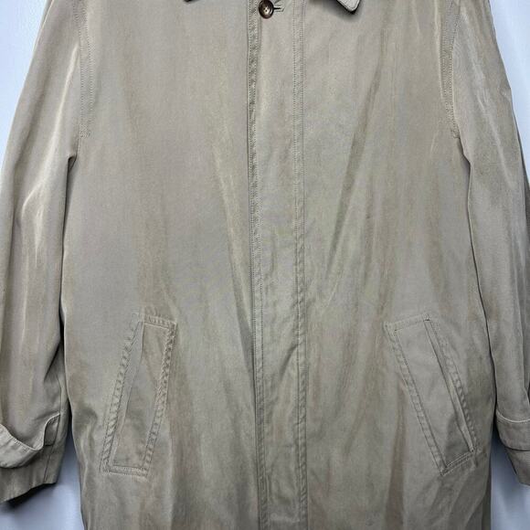 Vintage LRL Ralph Lauren Men's Tan Trench Coat Size 44R Removable Liner Overcoat - Picture 7 of 14